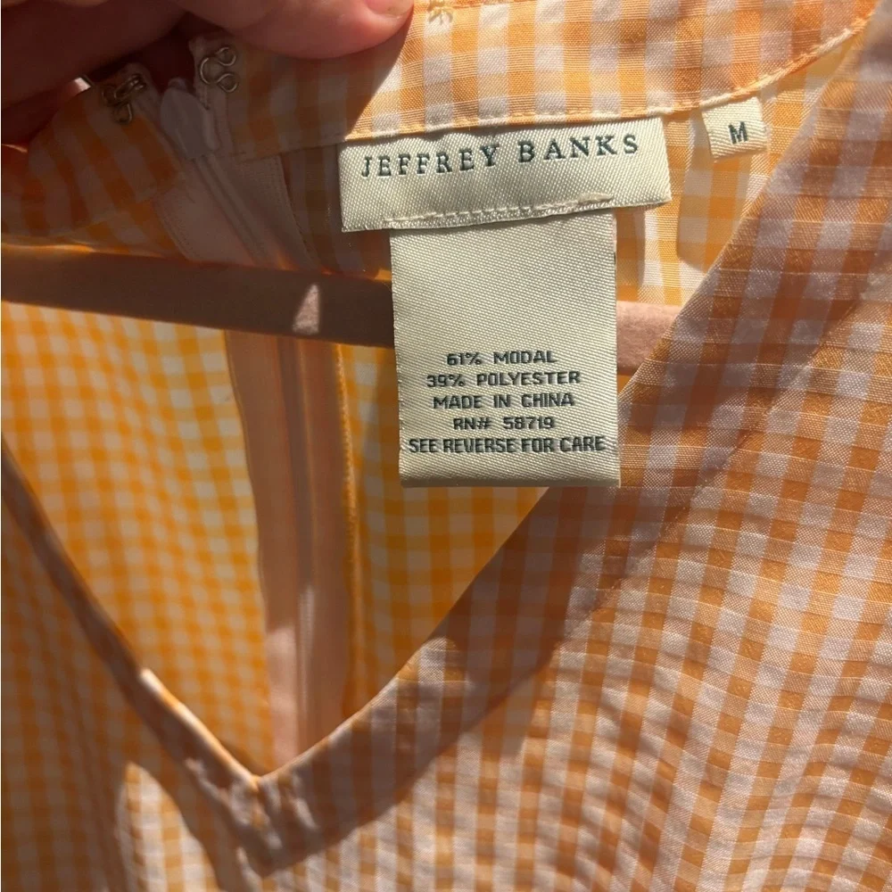 Vintage Jeffrey Banks Butter Yellow Gingham Maxi Dress - Picture 3 of 5